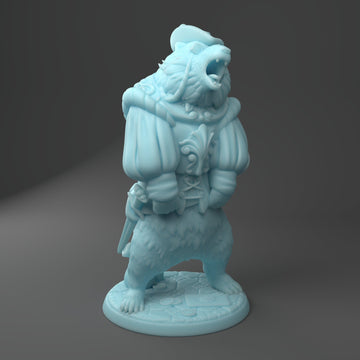 Sir Bearington Miniature | Twin Goddess Miniatures | Tabletop RPG Miniature | Roleplaying 3D Printed Fantasy Mini - 3DPrintDen