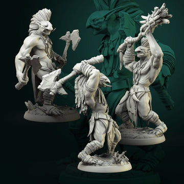 Male Troll Warrior Miniature | Tabletop RPG Miniature | White Werewolf Tavern | Roleplaying 3D Printed Fantasy Mini - 3DPrintDen