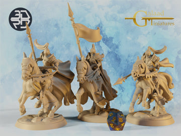 Female Rider Knight Miniature | Tabletop RPG Miniature | Galaad Miniatures | Roleplaying 3D Printed Fantasy Mini - 3DPrintDen