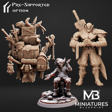 Bandit Crew Miniature | Tabletop RPG Miniature | Miniatures Blueprint | Roleplaying 3D Printed Fantasy Mini - 3DPrintDen