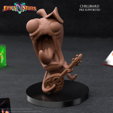 Chili Bard Miniature | Tabletop RPG Miniature | Epic 'N' Stuff | Roleplaying 3D Printed Fantasy Mini - 3DPrintDen