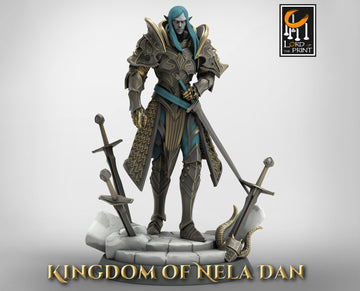 Elf Lord Miniature, Velir | Tabletop RPG Miniature | Rescale Miniature | Roleplaying 3D Printed Fantasy Mini - 3DPrintDen