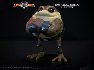 Battle Toad Miniature | Tabletop RPG Miniature | Epic 'N' Stuff | Roleplaying 3D Printed Fantasy Mini - 3DPrintDen