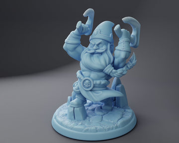Gnome Barbarian Miniature | Twin Goddess Miniatures | Tabletop RPG Miniature | Roleplaying 3D Printed Fantasy Mini - 3DPrintDen