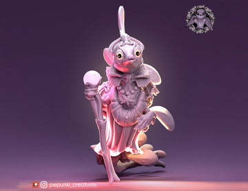 Seahorse Sorcerer Miniature | Tabletop RPG Miniature | Pepunki Creatures | Roleplaying 3D Printed Fantasy Mini - 3DPrintDen