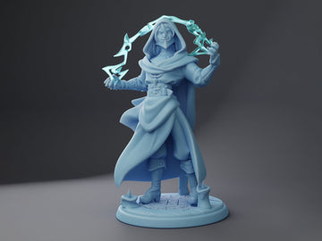 Sorcerer Miniature | Twin Goddess Miniatures | Tabletop RPG Miniature | Roleplaying 3D Printed Fantasy Mini - 3DPrintDen