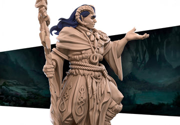Tiefling Druid Miniature | Tabletop RPG Miniature | Bite the Bullet | Roleplaying 3D Printed Fantasy Mini - 3DPrintDen