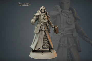 Priest Miniature | Tabletop RPG Miniature | Galaad Miniatures | Roleplaying 3D Printed Fantasy Mini - 3DPrintDen