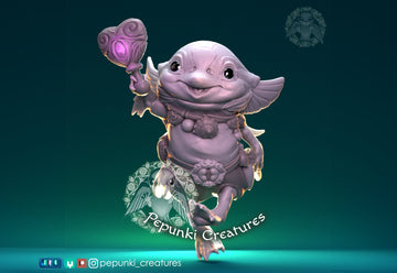 Sea Creature Miniature | Tabletop RPG Miniature | Pepunki Creatures | Roleplaying 3D Printed Fantasy Mini - 3DPrintDen