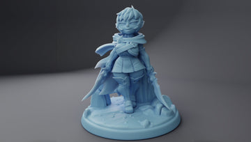 Female Halfling Rogue Miniature, Rinny | Twin Goddess Miniatures | Tabletop RPG Miniature | Roleplaying 3D Printed Fantasy Mini - 3DPrintDen
