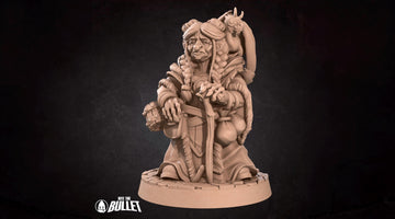 Female Duergar Elder Miniature | Tabletop RPG Miniature | Bite the Bullet | Roleplaying 3D Printed Fantasy Mini - 3DPrintDen