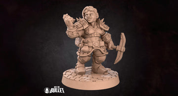 Female Duergar Artificer Miniature | Tabletop RPG Miniature | Bite the Bullet | Roleplaying 3D Printed Fantasy Mini - 3DPrintDen
