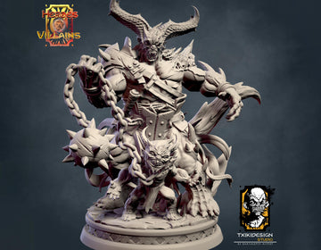 Demon Miniature | Tabletop RPG Miniature | Javier Txiki Tejedor | Roleplaying 3D Printed Fantasy Mini - 3DPrintDen