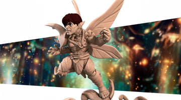 Pixie Fighter Miniature | Tabletop RPG Miniature | Bite the Bullet | Roleplaying 3D Printed Fantasy Mini - 3DPrintDen