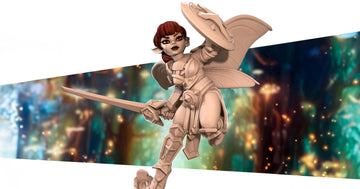 Female Pixie Druid Miniature | Tabletop RPG Miniature | Bite the Bullet | Roleplaying 3D Printed Fantasy Mini - 3DPrintDen