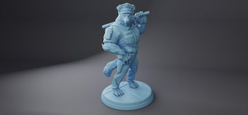 K9 Officer Miniature | Twin Goddess Miniatures | Tabletop RPG Miniature | Roleplaying 3D Printed Fantasy Mini - 3DPrintDen