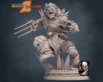 Orc Berserker Miniature | Tabletop RPG Miniature | Javier Txiki Tejedor | Roleplaying 3D Printed Fantasy Mini - 3DPrintDen