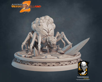 Spider Miniature | Tabletop RPG Miniature | Javier Txiki Tejedor | Roleplaying 3D Printed Fantasy Mini - 3DPrintDen
