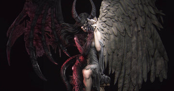 Female Demon Miniature, The Face Of Evil | Tabletop RPG Miniature | Nerikson | Roleplaying 3D Printed Fantasy Mini - 3DPrintDen