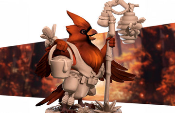 Birdfolk Forrestkeeper Miniature | Tabletop RPG Miniature | Bite the Bullet | Roleplaying 3D Printed Fantasy Mini - 3DPrintDen