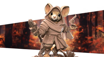 Mousefolk Cleric Miniature | Tabletop RPG Miniature | Bite the Bullet | Roleplaying 3D Printed Fantasy Mini - 3DPrintDen