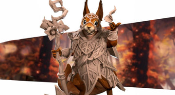 Squirrelfolk Sorceress Miniature | Tabletop RPG Miniature | Bite the Bullet | Roleplaying 3D Printed Fantasy Mini - 3DPrintDen