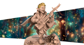Pixie Bard Miniature | Tabletop RPG Miniature | Bite the Bullet | Roleplaying 3D Printed Fantasy Mini - 3DPrintDen