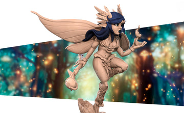 Female Pixie Druid Miniature | Tabletop RPG Miniature | Bite the Bullet | Roleplaying 3D Printed Fantasy Mini - 3DPrintDen