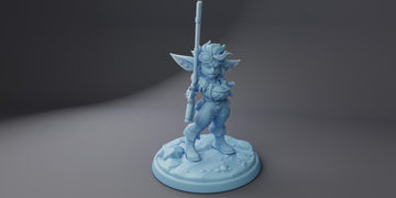 Female Goblin Gunner Miniature, Quinn | Twin Goddess Miniatures | Tabletop RPG Miniature | Roleplaying 3D Printed Fantasy Mini - 3DPrintDen