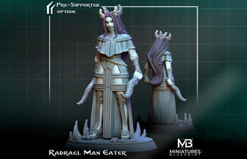 Female Man Eater Miniature, Radrael | Tabletop RPG Miniature | Miniatures Blueprint | Roleplaying 3D Printed Fantasy Mini - 3DPrintDen