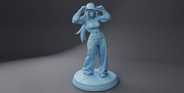 Female Goliath Breakdancer Miniature, Kit | Twin Goddess Miniatures | Tabletop RPG Miniature | Roleplaying 3D Printed Fantasy Mini - 3DPrintDen