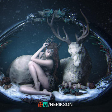 Winter Diorama Miniature | Tabletop RPG Miniature | Nerikson | Roleplaying 3D Printed Fantasy Mini - 3DPrintDen