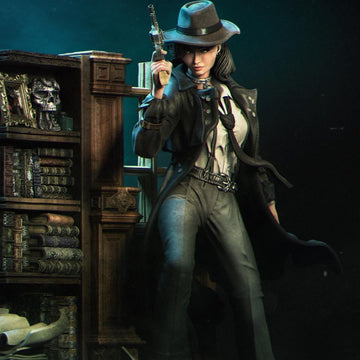 Laura the Detective Diorama Miniature | Tabletop RPG Miniature | Nerikson | Roleplaying 3D Printed Fantasy Mini - 3DPrintDen