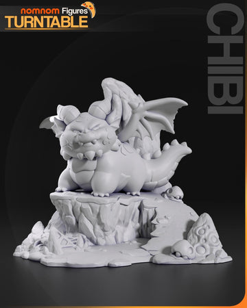 Chibi Red Dragon Figurine | Dungeons & Dragons Figurine | Nomnom Miniatures | 3D Printed Display Miniature Fanart