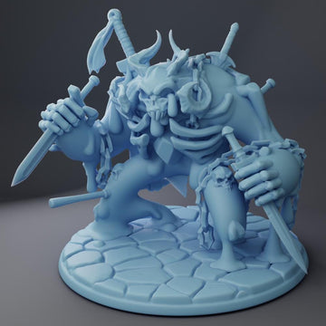 Necro Slime Golem Miniature | Twin Goddess Miniatures | Tabletop RPG Miniature | Roleplaying 3D Printed Fantasy Mini - 3DPrintDen