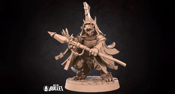 Kobold Wizard Miniature | Tabletop RPG Miniature | Bite the Bullet | Roleplaying 3D Printed Fantasy Mini - 3DPrintDen