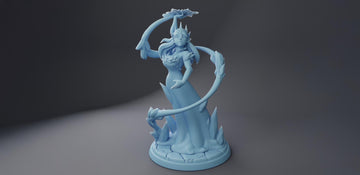 Female Ice Golem Maker Miniature, Glacies | Twin Goddess Miniatures | Tabletop RPG Miniature | Roleplaying 3D Printed Fantasy Mini - 3DPrintDen