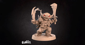 Space Goblin Spellcaster Miniature | Tabletop RPG Miniature | Bite the Bullet | Roleplaying 3D Printed Fantasy Mini - 3DPrintDen