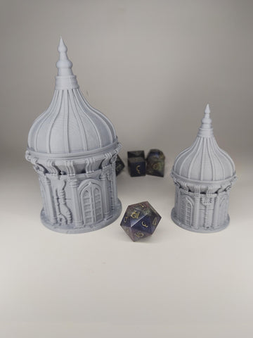 Steampunk Building Dice Jail Box | Fantasy 3D Tabletop | Roleplaying 3D Printed Fantasy Scenery | Miniature Building Terrain TTRPG - 3DPrintDen