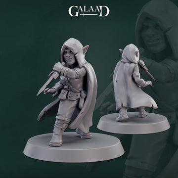 Female Goblin Assassin Miniature | Tabletop RPG Miniature | Galaad Miniatures | Roleplaying 3D Printed Fantasy Mini - 3DPrintDen