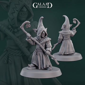 Goblin Wizard Miniature | Tabletop RPG Miniature | Galaad Miniatures | Roleplaying 3D Printed Fantasy Mini - 3DPrintDen