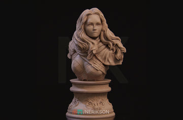 Female Assassin Bust, Enika | Tabletop RPG Miniature | Nerikson | Roleplaying 3D Printed Fantasy Mini - 3DPrintDen