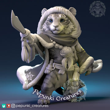 Tiger Miniature | Tabletop RPG Miniature | Pepunki Creatures | Roleplaying 3D Printed Fantasy Mini - 3DPrintDen