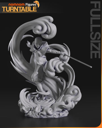 Aang Avatar Figurine | Anime Figurine | Nomnom Miniatures | 3D Printed Display Miniature Fanart