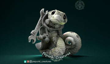 Hognose Snake Miniature | Tabletop RPG Miniature | Pepunki Creatures | Roleplaying 3D Printed Fantasy Mini - 3DPrintDen