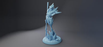 Ice Golem Miniature | Twin Goddess Miniatures | Tabletop RPG Miniature | Roleplaying 3D Printed Fantasy Mini - 3DPrintDen