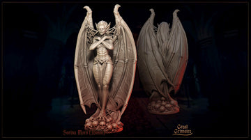 Female Vampire Miniature, Sorina Moro | Tabletop RPG Miniature | Great Grimoire | Roleplaying 3D Printed Fantasy Mini - 3DPrintDen