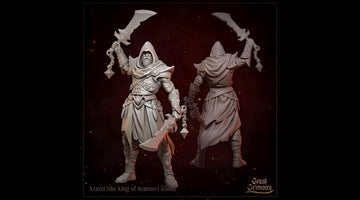 King of Demons Miniature, Azazel | Tabletop RPG Miniature | Great Grimoire | Roleplaying 3D Printed Fantasy Mini - 3DPrintDen