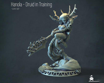 Amazon Fighter Miniature, Hanola | Tabletop RPG Miniature | Woodland Tribe | Roleplaying 3D Printed Fantasy Mini - 3DPrintDen