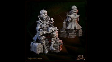 Female Professor Miniature | Tabletop RPG Miniature | Great Grimoire | Roleplaying 3D Printed Fantasy Mini - 3DPrintDen
